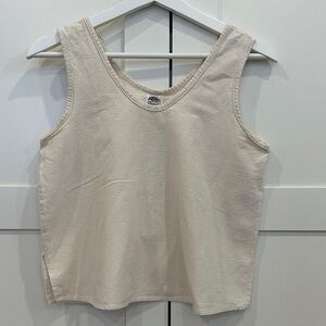 Women’s Natural Cotton cropped Tank Top Womens Small